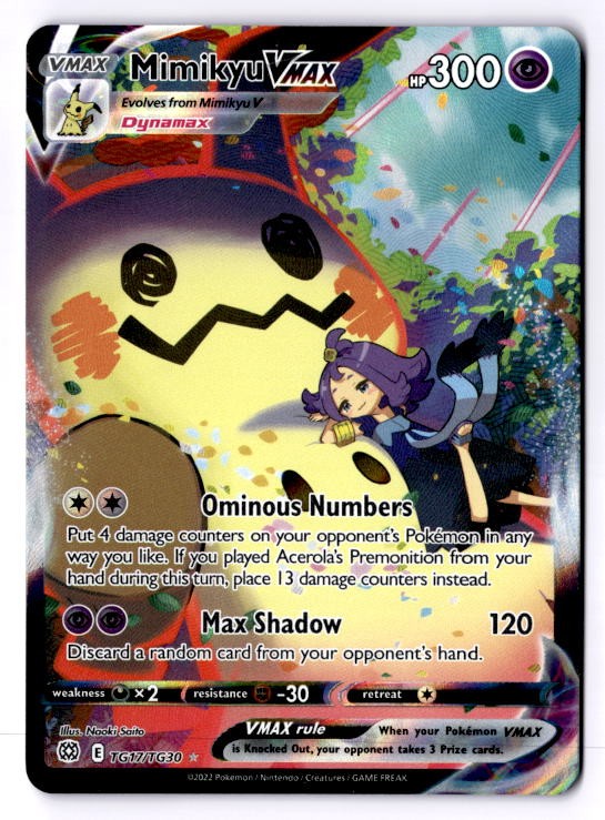 Mimikyu VMAX Ultra Rare SWSH09: Brilliant Stars Trainer Gallery