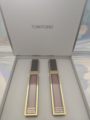 Tom Ford Gloss Luxe Liquid Lip Gloss Duo Set, Pink & Berry, Glossy Shine