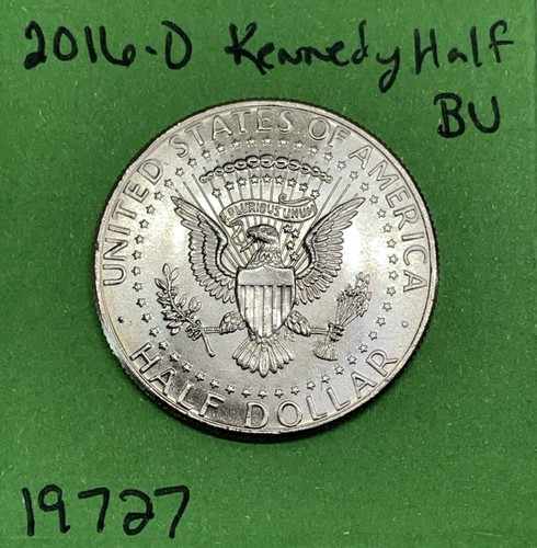 2016 D Kennedy Half Dollar CN-Clad Gem BU US Münze Siehe Bilder - Bild 2 von 3