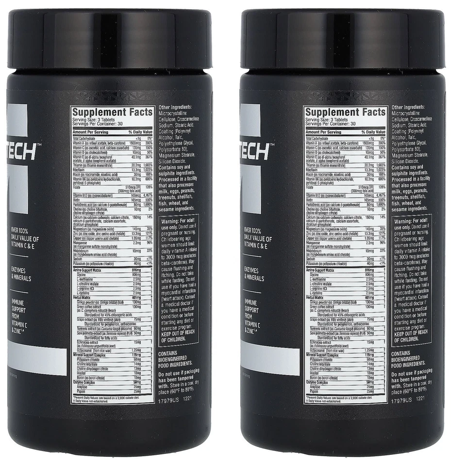 MuscleTech Platinum Multi Vitamin 90 Count (2 Pack) - Image 2 of 2