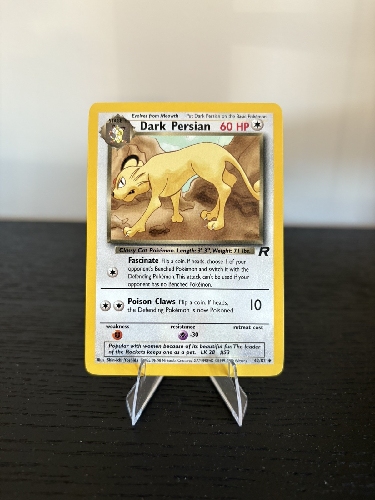 Dark Persian 42/82 Team Rocket Regular near mint vintage Pokémon card