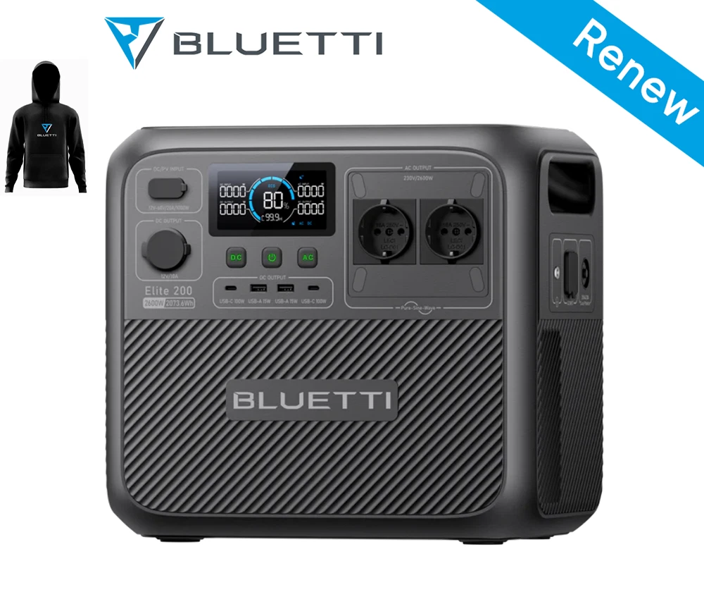 BLUETTI Generatore Solare EB55 e PV200 Pannello Solare Incluso, 537Wh