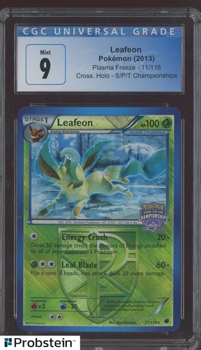 2013 Pokemon Plasma Freeze S/P/T Championships 11/116 Leafeon Cross. Holo CGC 9