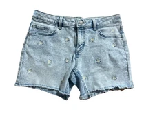 SO Size 18 Youth Blue Jeans Shorts. Stretch Denim 5 Pockets Button Zip Closure. 