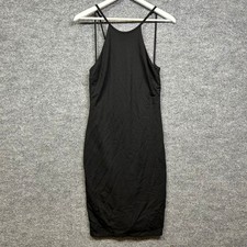 H&M Bodycon Dress Women's Black Halter Neck Open Back Strappy Clubwear - 8 NWT