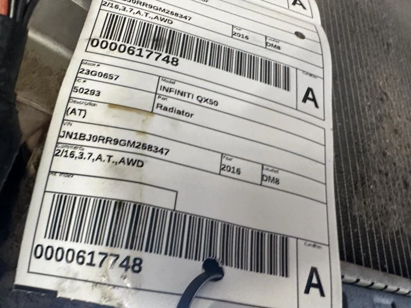 Radiator 6 Cylinder Fits 09-13 INFINITI FX SERIES 1726028 Foto 3 de 4