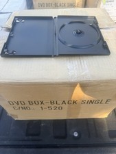  100  Standard 14mm Single CD DVD Disc Black Case Box FREE SHIPPING 