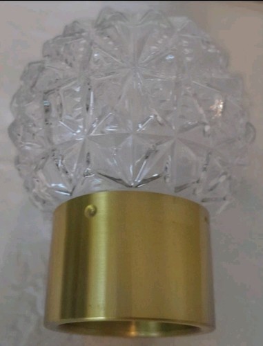 Gorgeous Vintage Glass Light Shade With Fixture 1960s New Condition - Picture 3 of 7