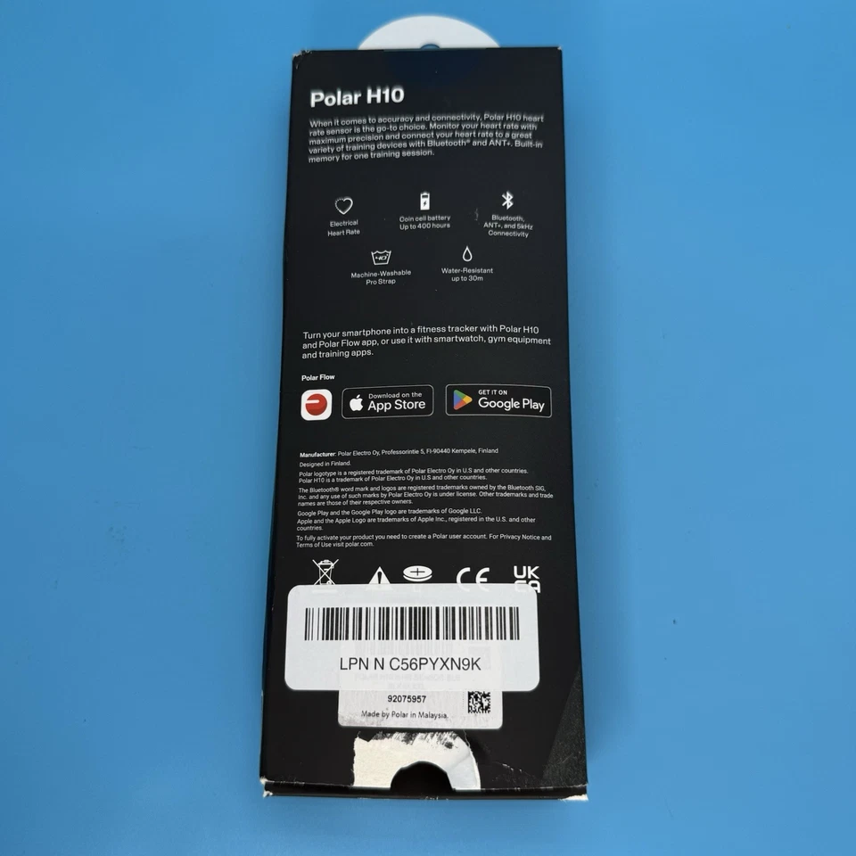 Polar H10 Heart Rate Monitor Chest Strap - ANT + Bluetooth, Waterproof HR Sensor - Image 2 of 4