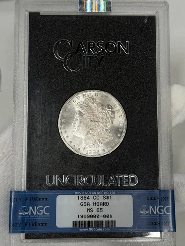 1884-CC $1 CARSON CITY GSA Hoard NGC MS65 Morgan Silver Dollar US Coin WOW!