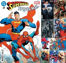 DC/MARVEL SUPERMAN/SPIDER-MAN #1 VARIANT LOT OF 11 COVERS COMIC PRESALE 3/25
