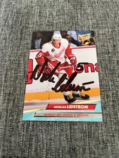 NICKLAS LIDSTROM 1992-93 FLEER ULTRA AUTOGRAPH CARD