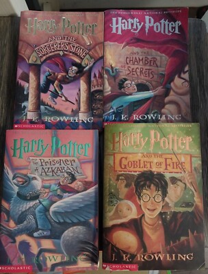 Harry Potter Paperback Book Scholastic Set 1-4 JK Rowling