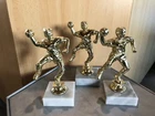 Trophies set of 3 handball men special items 15.5 cm marble base