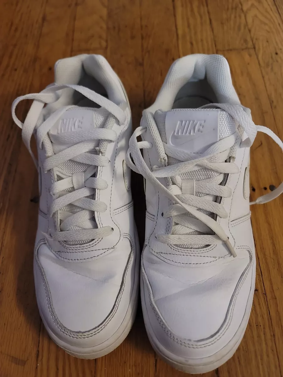 Nike Ebernon Low Casual Shoes Triple White AQ1775 100 Size 8 Pre owned