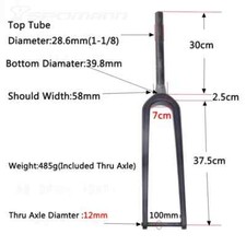 Forcella anteriore freno a disco piatto conico fibra di carbonio bici da viaggio ghiaia 700C