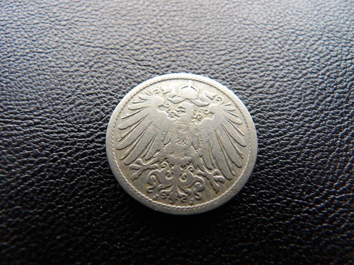 Germany 1896 J 10 pfennig coin Wilhelm II - Large crowned Imperial Eagle - Picture 2 of 2