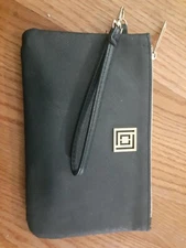 Liz Claiborne Phone Charging Wallet  Wristle RFID Protection Black 8 1/2 X 5 1/2