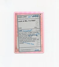 Look at Me, I'm R&D FOIL Unhinged NM-/LP MTG Magic the Gathering