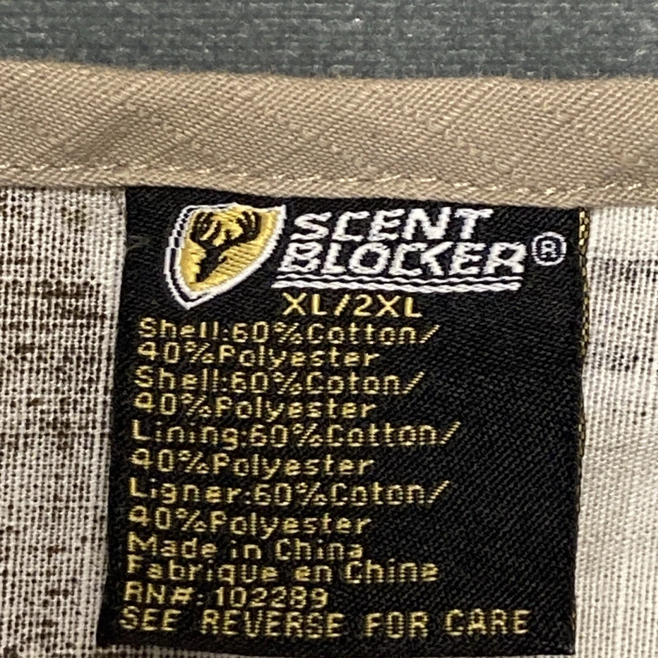 Scent Blocker Realtree Camo Hunting Vest XL/2XL Ripstop Cotton & Mesh Zip Pocket - Image 2 of 4