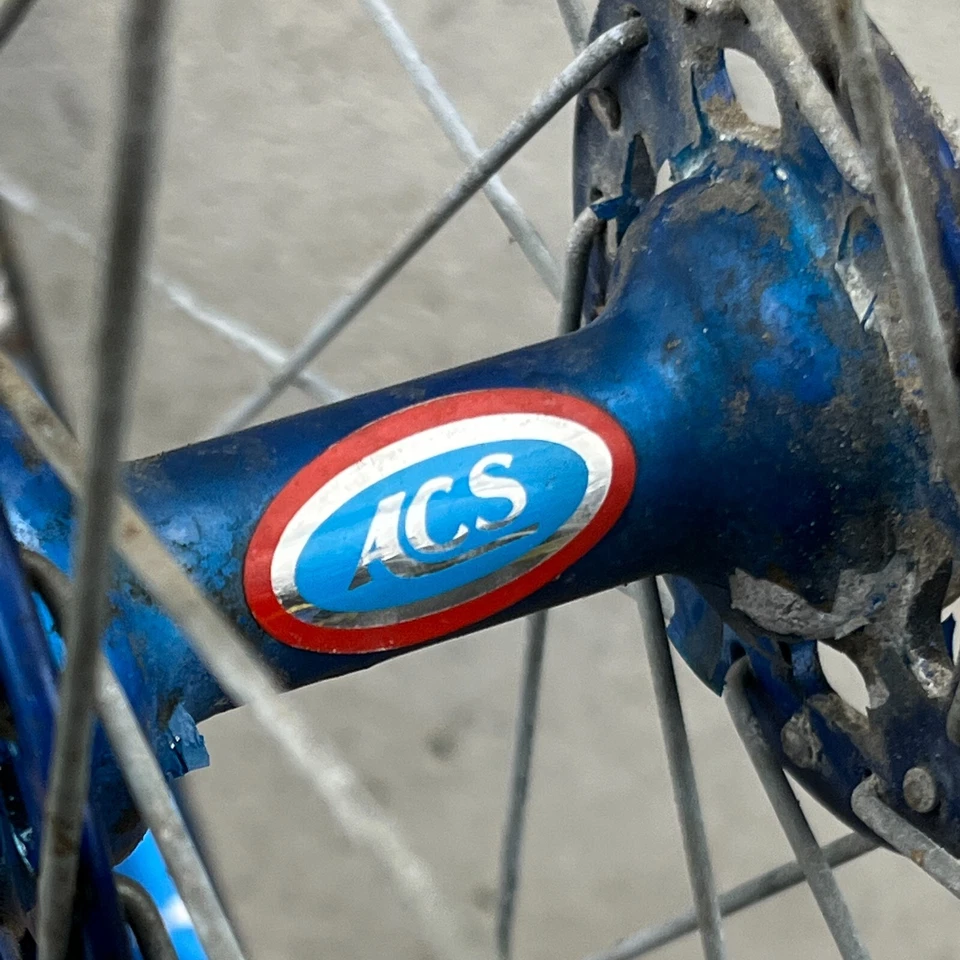 ACS BMX 24 in Front Wheel Blue Hub Old School BMX 1981 81 CMC 36 36h Cruiser VTG - Image 3 of 4