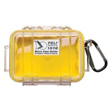 Peli Micro Case 1010 transparent mit gelber Gummieinlage Outdoorkoffer NEU
