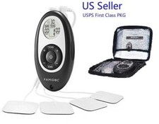 Electronic Stimulation Massage TENS EMS Unit Machine Pain Relief Device With Bag