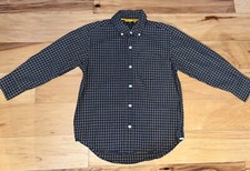 GAP KIDS BOYS NAVY YELLOW CHECKERED BUTTON DOWN SIZE 6-7 EXCELLENT COND LD6