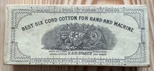 Antique Vintage J & P Coats - "Best Six Cord Cotton" - Empty Box - #50 WHITE