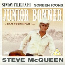 STEVE McQUEEN - JUNIOR BONNER - SUNDAY TELEGRAPH - DVD CARDSLEEVE PROMO 1972