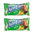 2PCS Ukrainian Sweets KONTI "Super Kontik" Nut Milk Chocolate Sandwich Cookies
