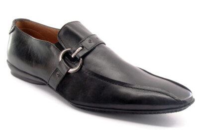 New Italy GUESS BY MARCIANO Blk Leather Men Slip On Dress  display picture 1