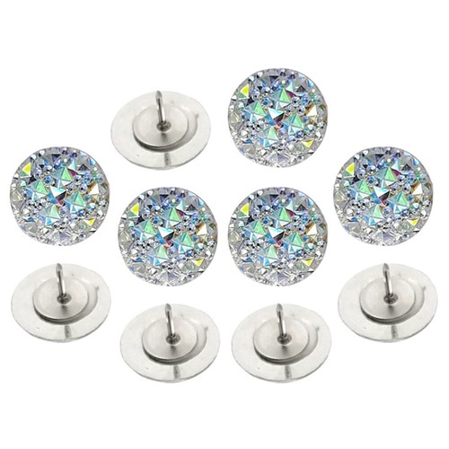 10 Pcs Rhinestone Thumbtack Office Decorative Push Pin Thumbtacks Pins Clear - 第 9/12 張圖片
