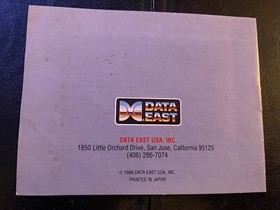 Bad Dudes Nintendo NES Manual Only Very Good Condition