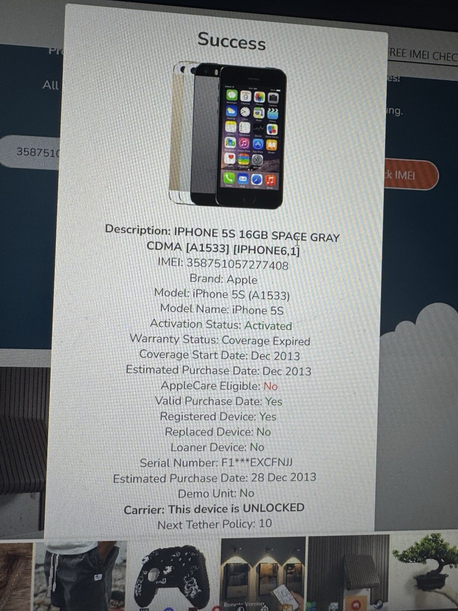 Iphone 5s 16gb Space Grey