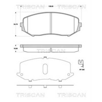 Triscan BremsbeläGe Bremsbelegsatz Vorne FüR Suzuki Grand Vitara II