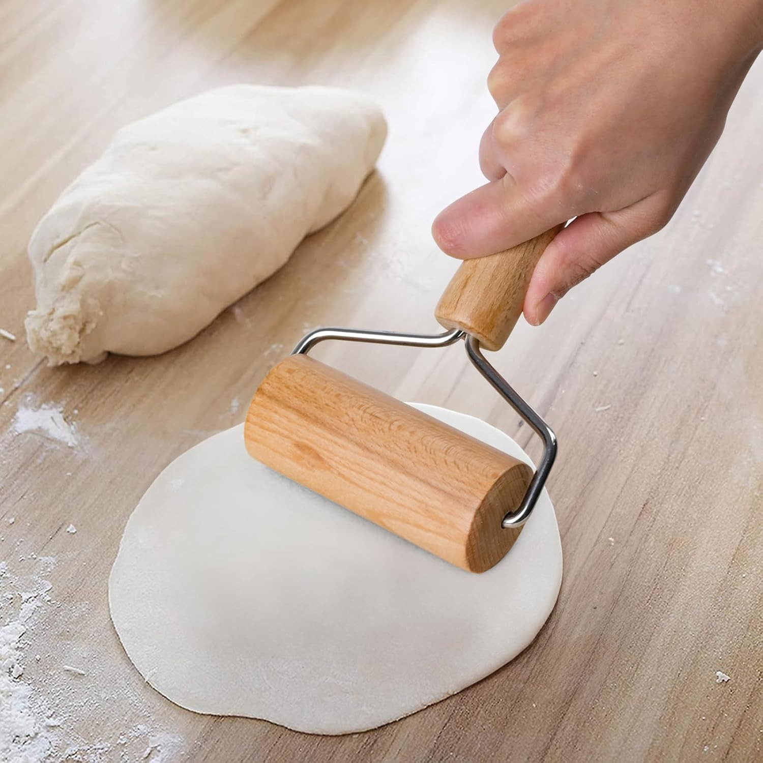 Rolling Pin Wooden Roll Pins for Baking Pizza Christmas Xmas Kitchen Utensils