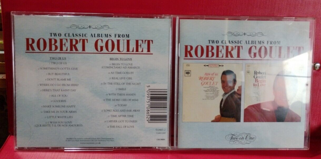 ROBERT GOULET 2 CLASSIC ALBUMS CD - FREEPOST