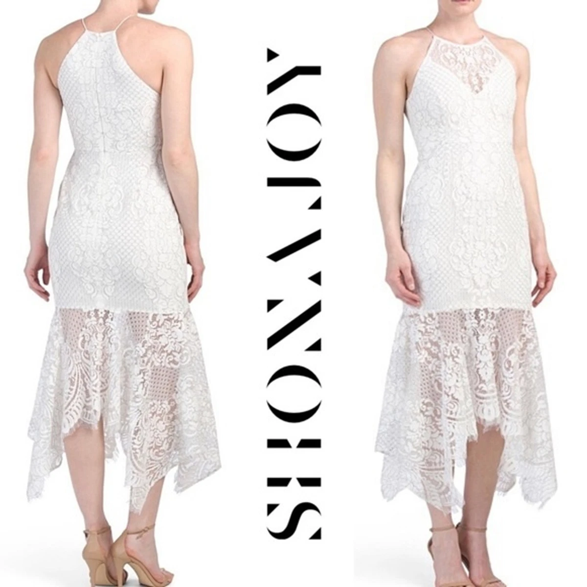 Shona joy top lace handkerchief dress