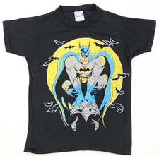 Rare Vintage PCA APPAREL Batman Bats 1990 Graphic T Shirt 90s DC Comics Youth 12