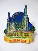 Wien Stephansdom Prater SchöNbrunn Poly Magnet Souvenir ÖSterreich Austria