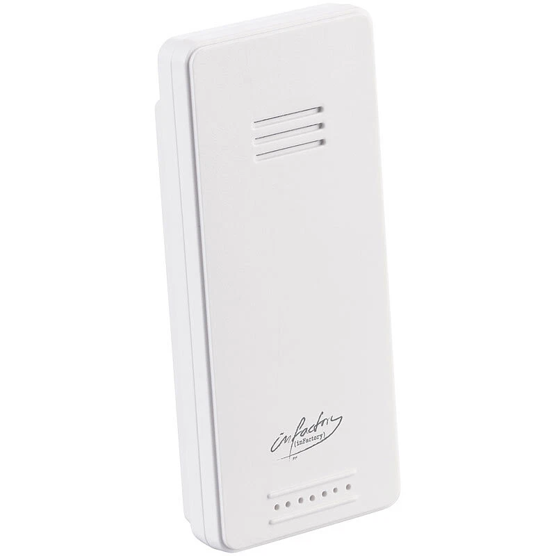 infactory Digitale Temperaturstation mit Innen-/Außenthermometer, Funkuhr, weiß - Bild 2 von 4