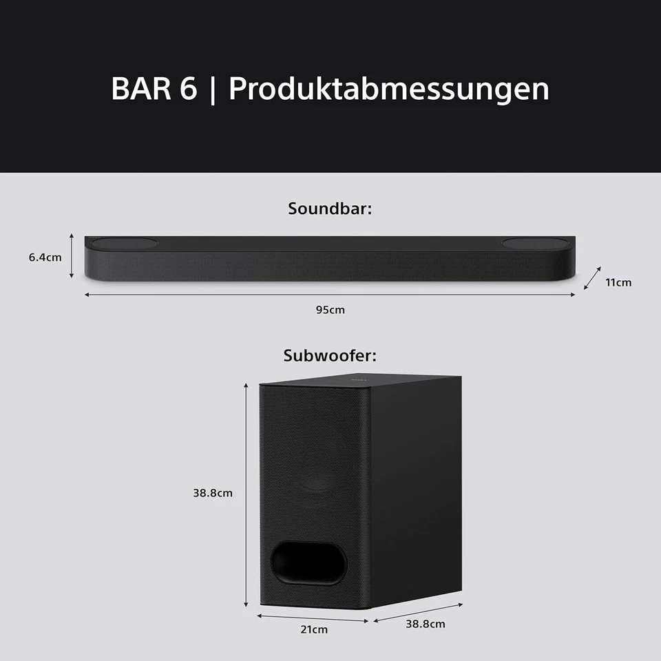 Sony BRAVIA Theatre Bar 6 mit Subwoofer (3.1.2-Kanal-Surround Sound - Bild 4 von 4