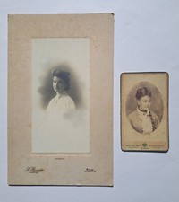 BIELLA antica foto fotografia d'epoca albumina ritratto donna Borro Rossetti CDV