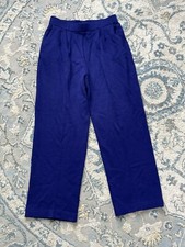 St John Sportswear Pants Santana Knit Womens Size 8 Blue Made In USA Marie Gray
