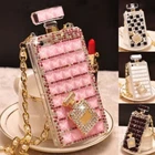 For Samsung S25 S24 S23 S22 S21 S20 Bling Sparkle Diamond Perfume Bottle Case