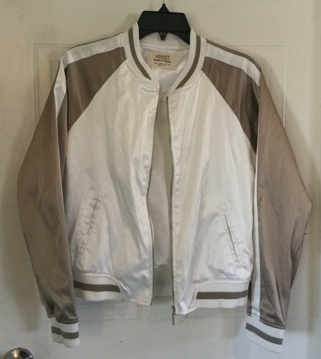 Ashley 26 International Womens Jacket size Small, white, tan -556