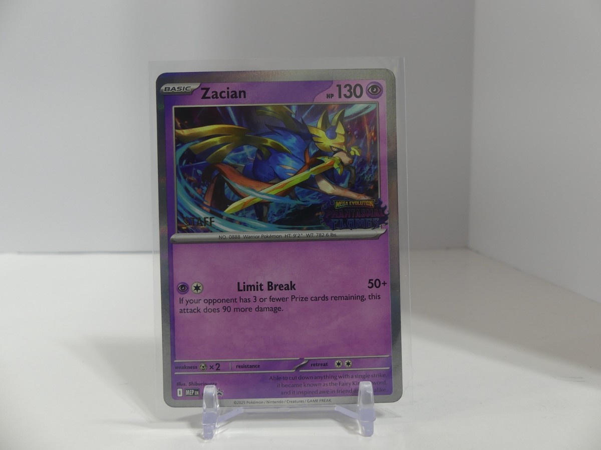 Zacian 015 Staff Promo Mega Evolution Phantasmal Flames Pokemon