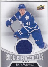 16/17 UD..NIKITA SOSHNIKOV..ROOKIE MATERIALS..# RM-SO..MAPLE LEAFS.COMBINED SHIP