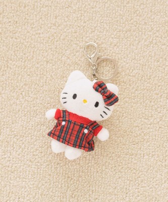 Sanrio Lowrys Farm Hello Kitty Me% Toy Keychain Red Check Charm